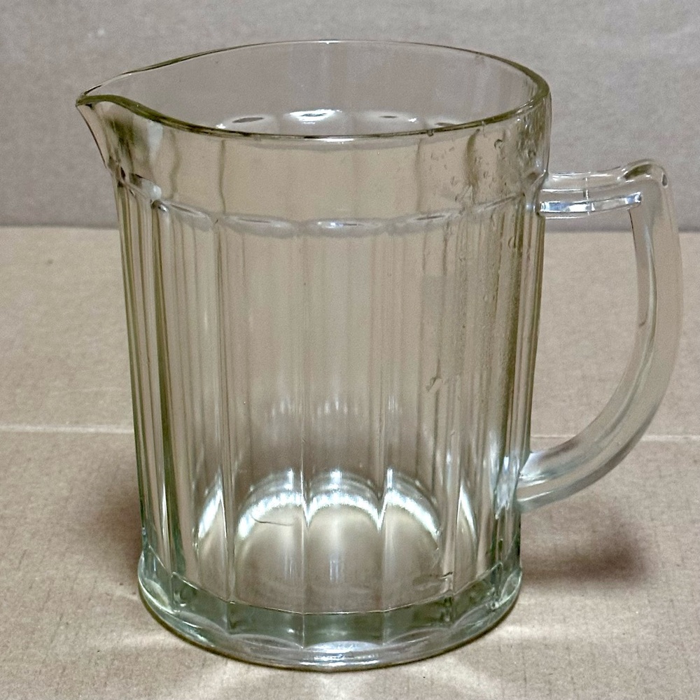 Antique (?) Glass Hazel Atlas Ribbed Pitcher